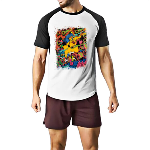Camiseta Raglan Skatista psicodelico - Imagem 2