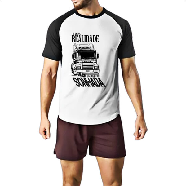 Camiseta Raglan Sonho caminhao - Imagem 2