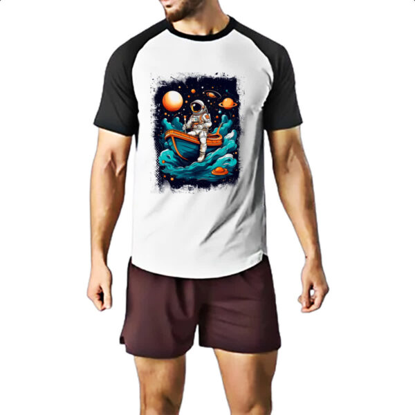 Camiseta Raglan Astronauta e o bote - Imagem 2