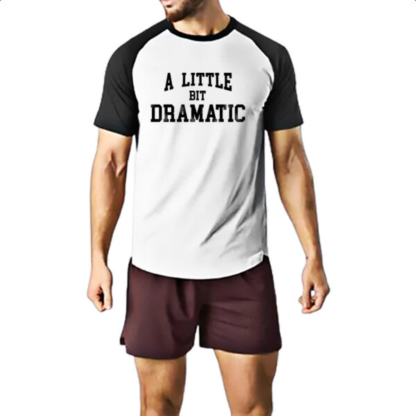 Camiseta Raglan A little bit dramatic preta - Imagem 2