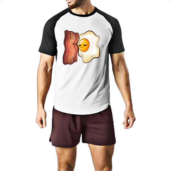 Camiseta Raglan Bacon e ovo - Imagem 2