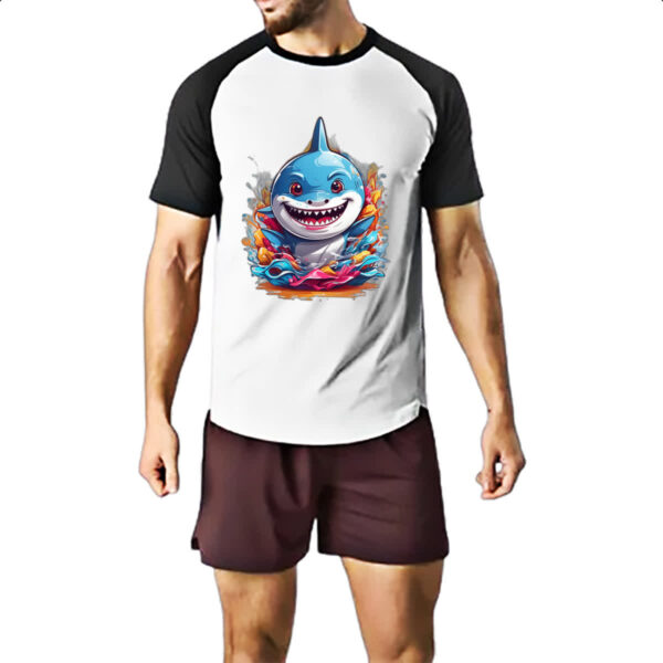 Camiseta Raglan Bebe Tubarao Splash - Imagem 2