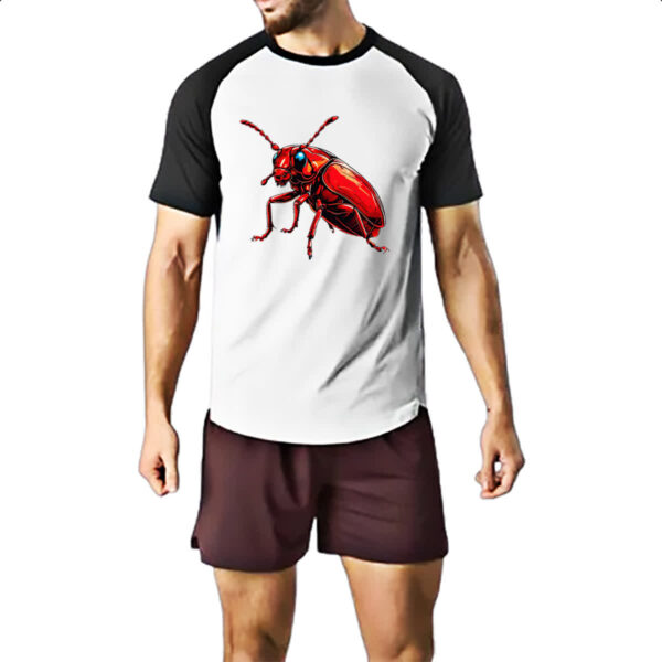 Camiseta Raglan Besouro vermelho - Imagem 2