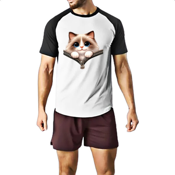 Camiseta Raglan Birman no ziper - Imagem 2