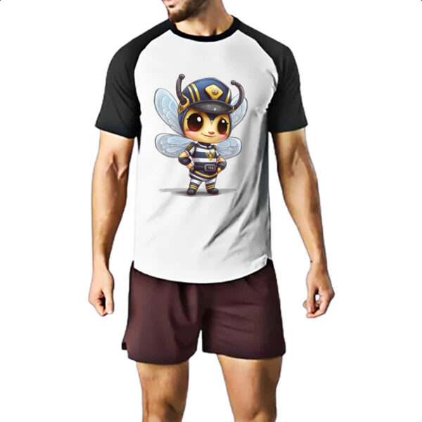 Camiseta Raglan Abelha policial - Imagem 2