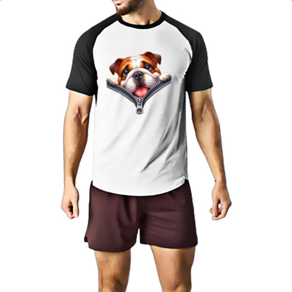 Camiseta Raglan Bulldog no Ziper - Imagem 2