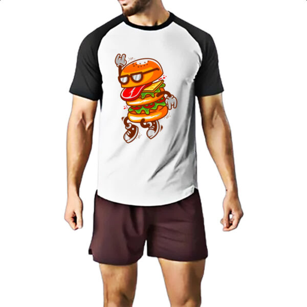 Camiseta Raglan Burguer dance - Imagem 2
