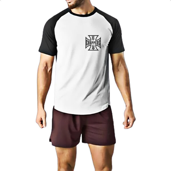 Camiseta Raglan West coast chopper cruz vazada brasao - Imagem 2