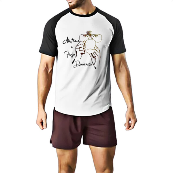 Camiseta Raglan Abstrais e finja demencia - Image 2