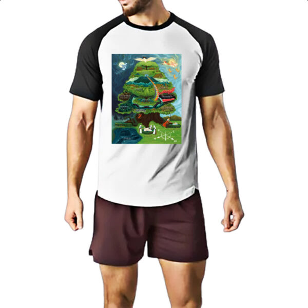 Camiseta Raglan Yggdrasil arvore vida Mitologia Nordica - Imagem 2