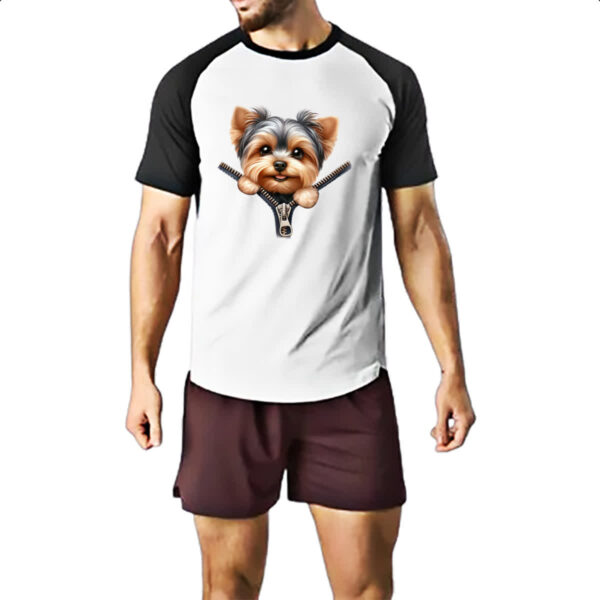 Camiseta Raglan Yorkshire Terrier no Ziper - Imagem 2