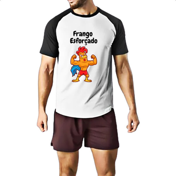 Camiseta Raglan Academia frango esforcado - Imagem 2