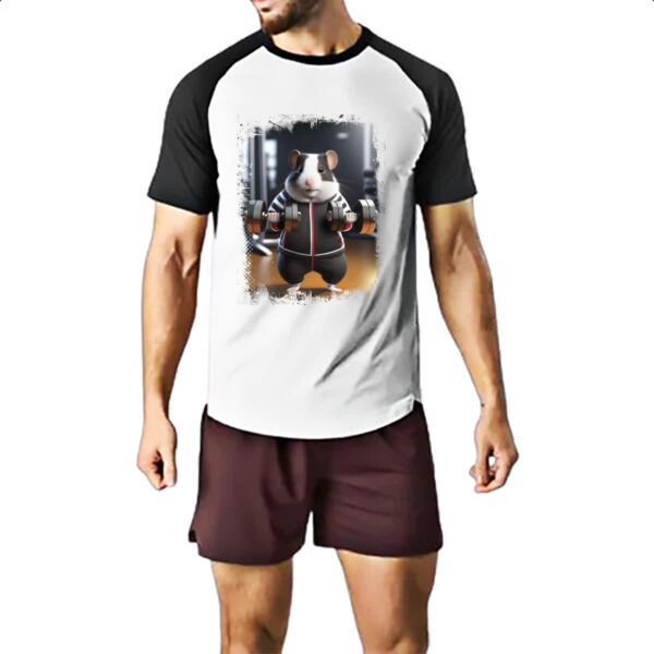 Camiseta Raglan Hamster Treino Fofo - Imagem 2