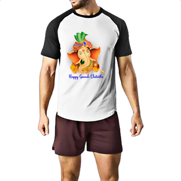 Camiseta Raglan Happy Ganesh Chaturthi - Imagem 2