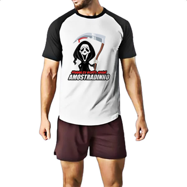 Camiseta Raglan Humm eu gosto assim amostradinho - Imagem 2