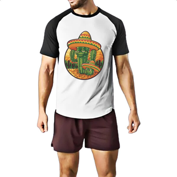 Camiseta Raglan Cacto Mexicano - Imagem 2