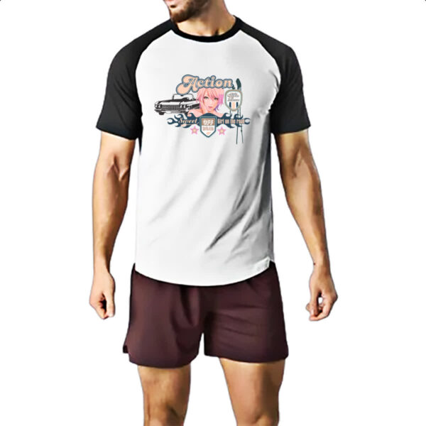 Camiseta Raglan Action Girl on the road - Imagem 2