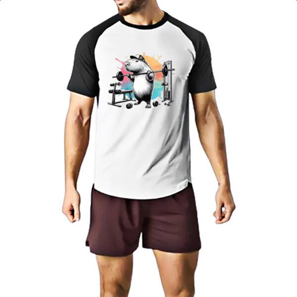 Camiseta Raglan Capivara Maromba Pesos - Imagem 2