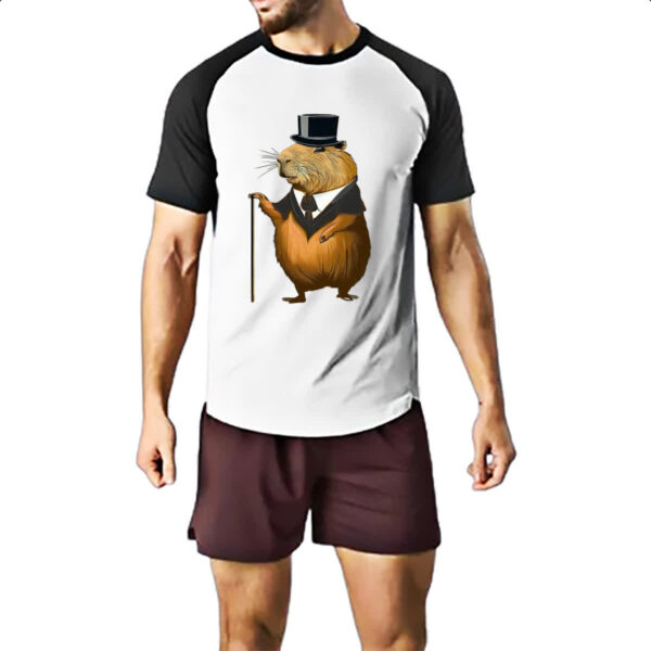 Camiseta Raglan Capivara aristocrata - Imagem 2