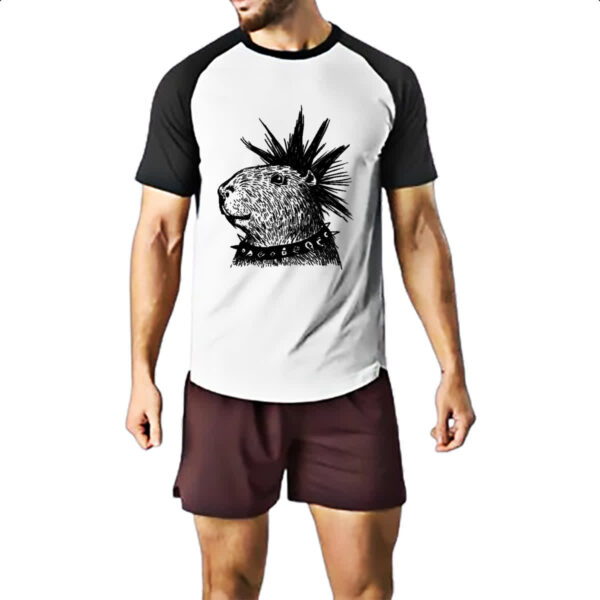 Camiseta Raglan Capivara Punkvara - Imagem 2