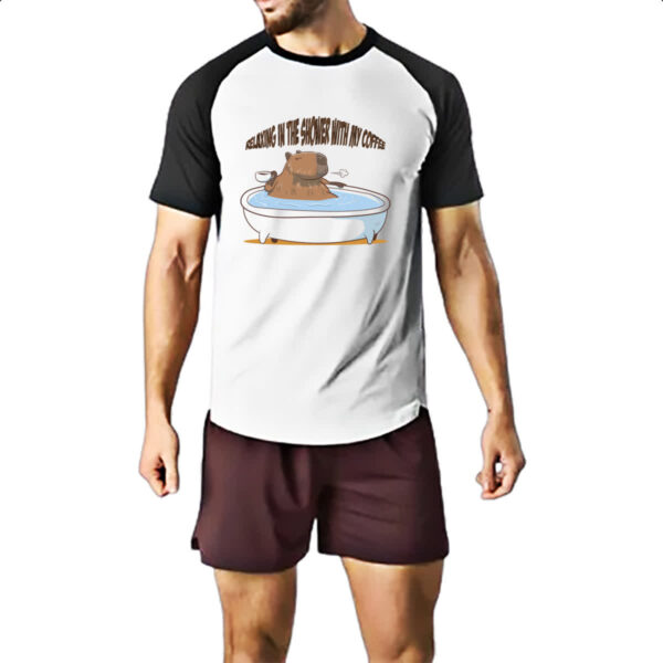 Camiseta Raglan Capivara de boas no banho - Imagem 2