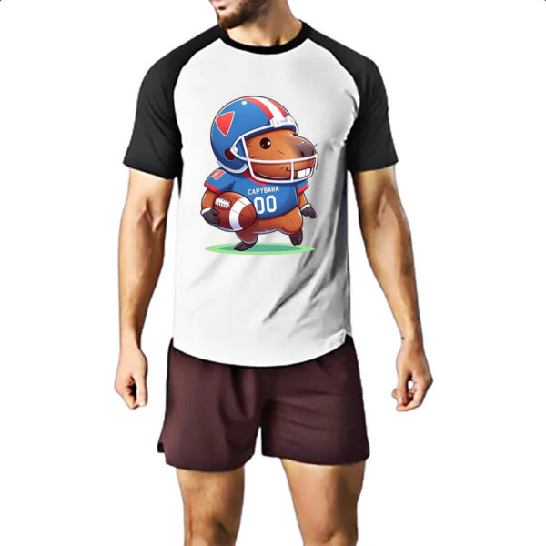 Camiseta Raglan Capivara futebol americano - Imagem 2