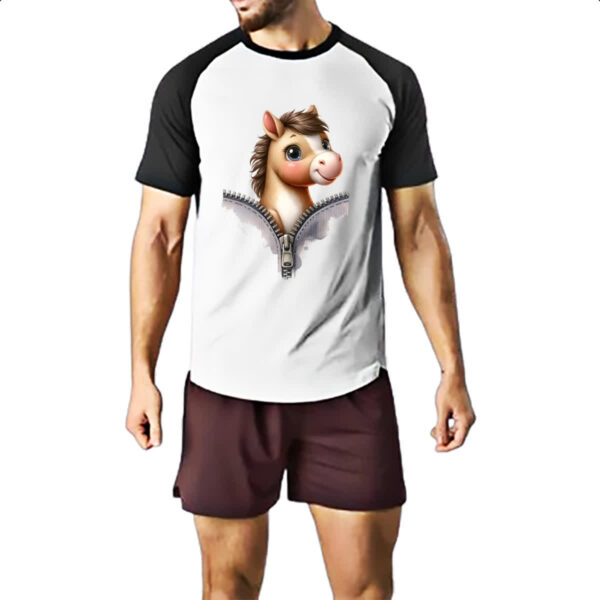 Camiseta Raglan Cavalo no ziper - Imagem 2