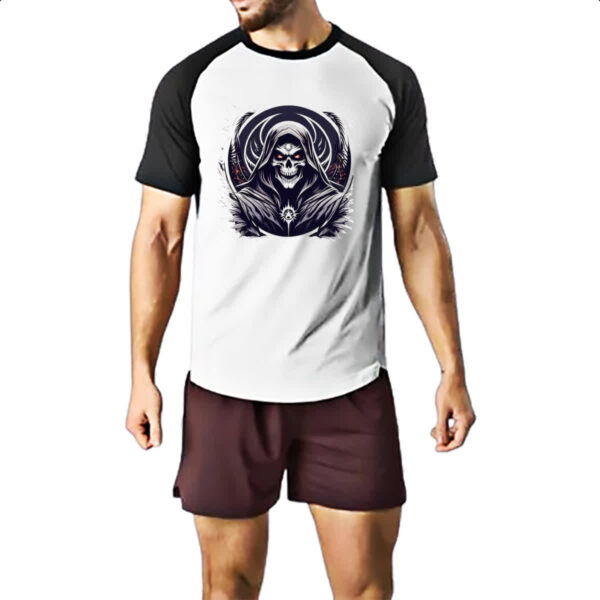 Camiseta Raglan Caveira Dark Terror - Imagem 2