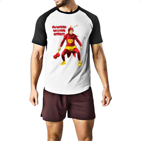 Camiseta Raglan Chapolin nao contavam com minha astucia - Imagem 2