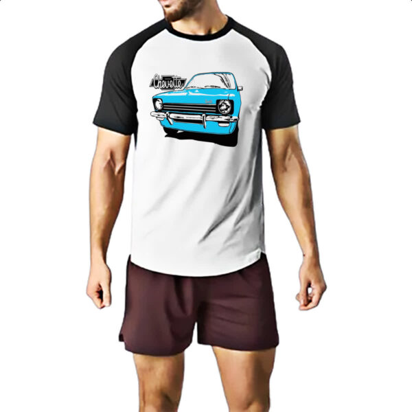 Camiseta Raglan Chevette Azul primeira geracao - Imagem 2