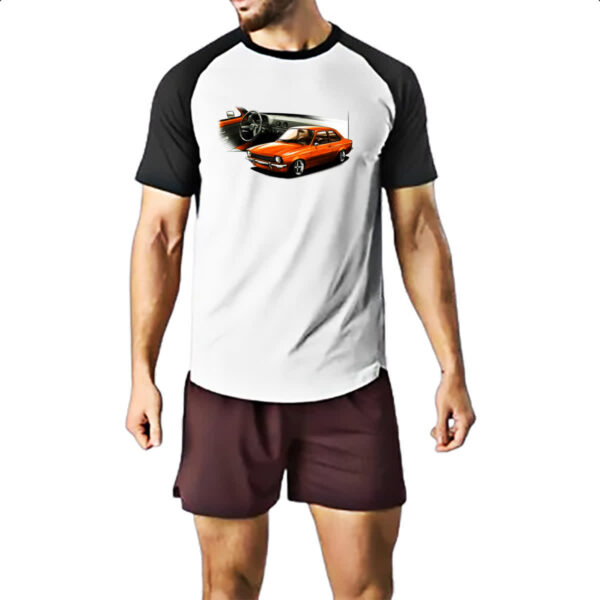 Camiseta Raglan Chevette primeira geracao Vermelho - Imagem 2