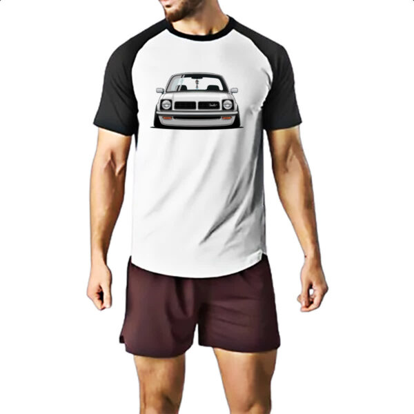 Camiseta Raglan Chevette segunda geracao frente branco - Imagem 2