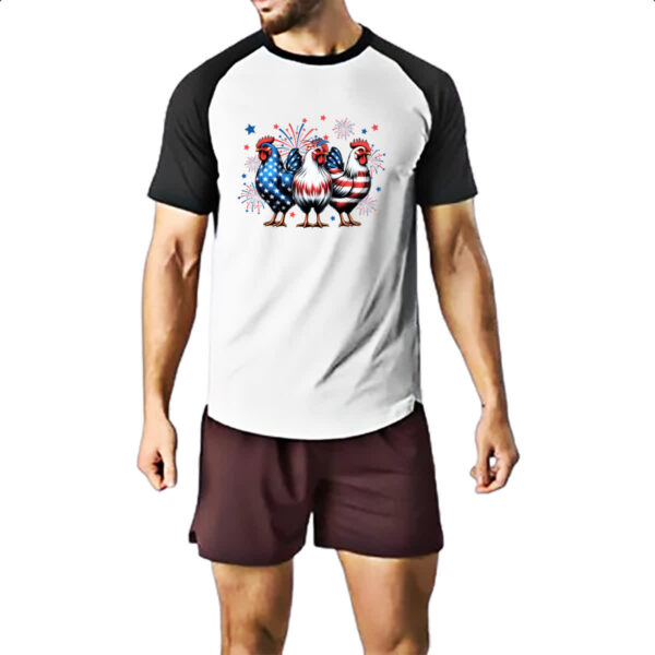 Camiseta Raglan Chicken EUA - Imagem 2