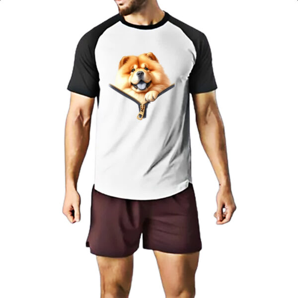Camiseta Raglan Chow Chow no Ziper - Imagem 2