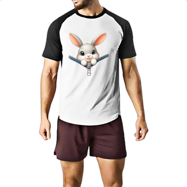 Camiseta Raglan Coelho no ziper - Imagem 2