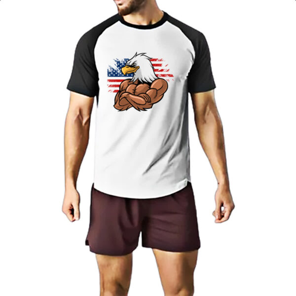 Camiseta Raglan Aguia Americana maromba - Imagem 2