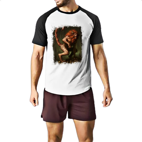 Camiseta Raglan Criatura Mitologica Manticora 01 - Imagem 2