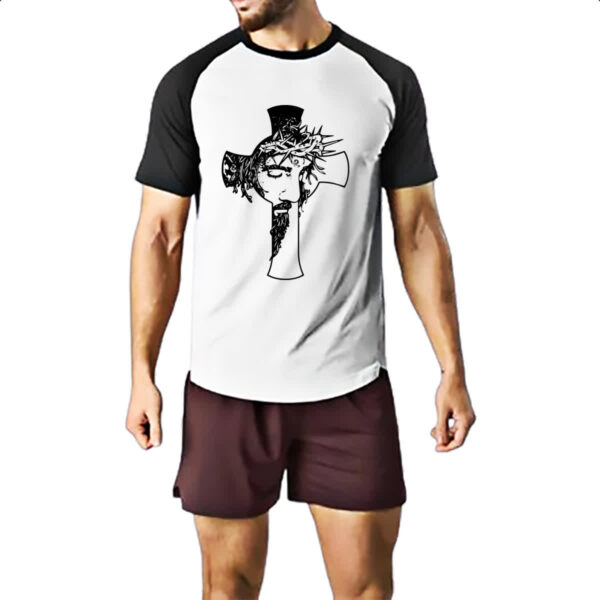 Camiseta Raglan Cruz - Jesus - Imagem 2