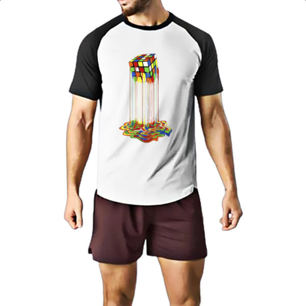 Camiseta Raglan Cubo magico derretendo - Imagem 2