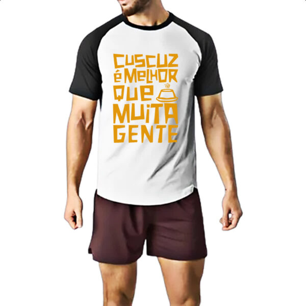 Camiseta Raglan Cuscuz melhor que gente - Imagem 2