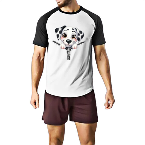 Camiseta Raglan Dalmata no Ziper - Imagem 2