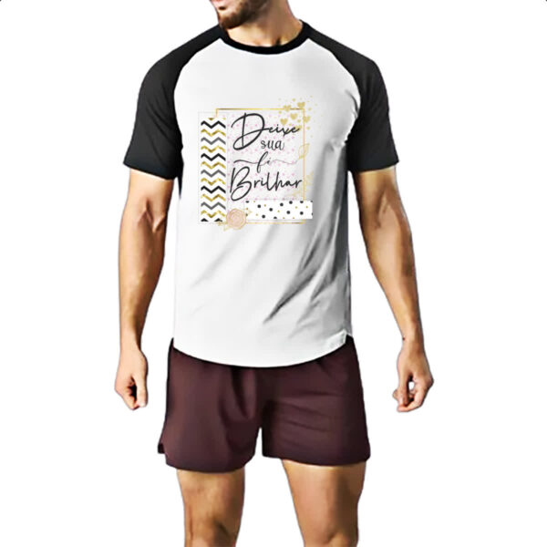 Camiseta Raglan Deixe sua fe brilhar - Imagem 2