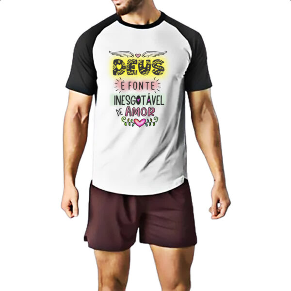 Camiseta Raglan Deus fonte de amor - Imagem 2