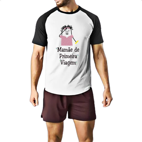 Camiseta Raglan Dia das maes Flork primeira viagem - Imagem 2