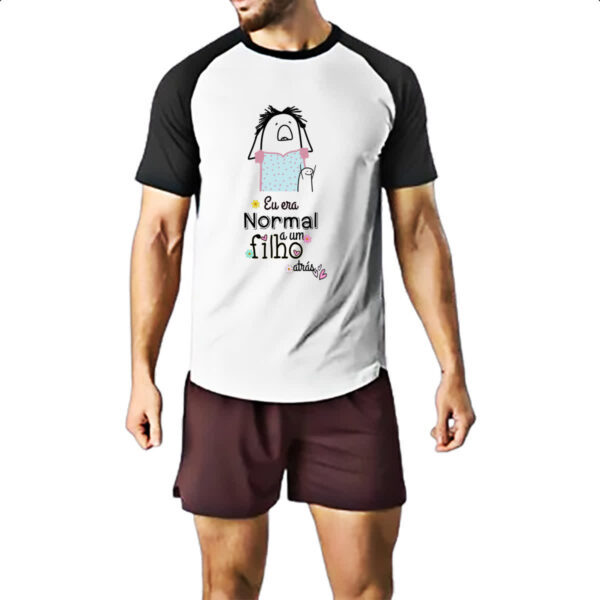 Camiseta Raglan Dias das mae Flork normal a um filho atras - Imagem 2