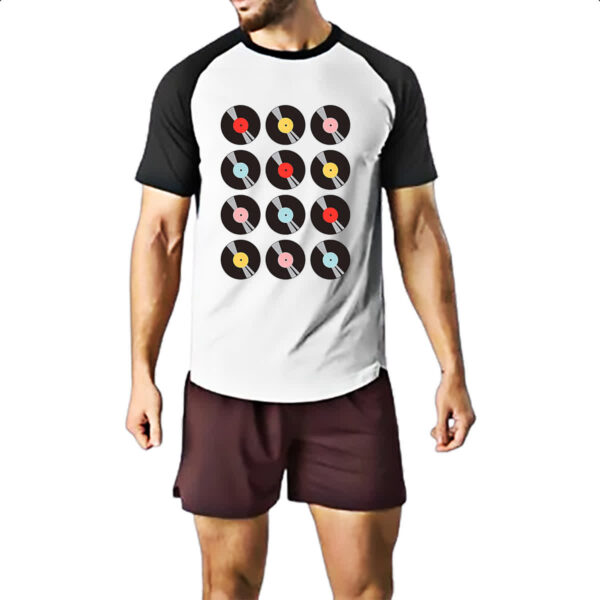 Camiseta Raglan Disco de vinil nostalgia - Imagem 2