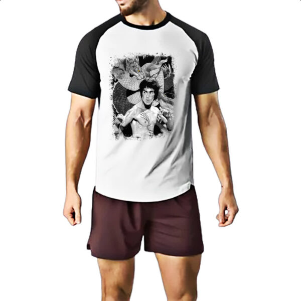 Camiseta Raglan Dragao Bruce Lee - Imagem 2