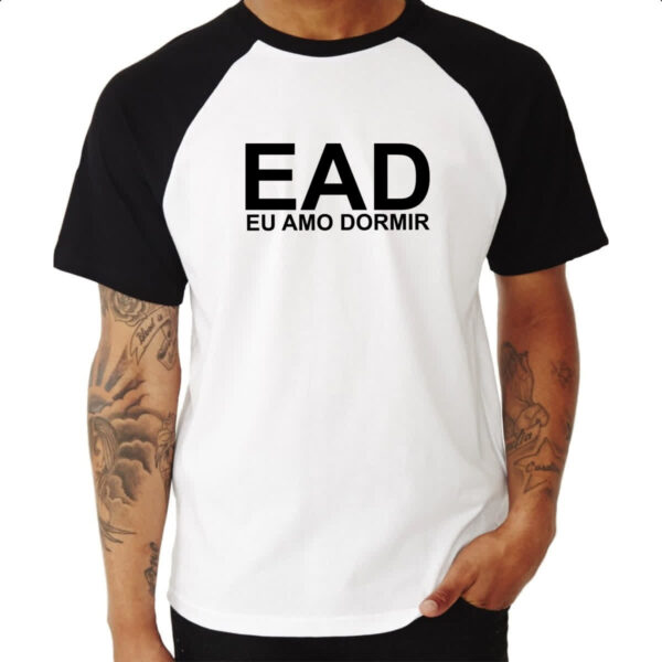 Camiseta Raglan EAD - Eu amo dormir - Imagem 3