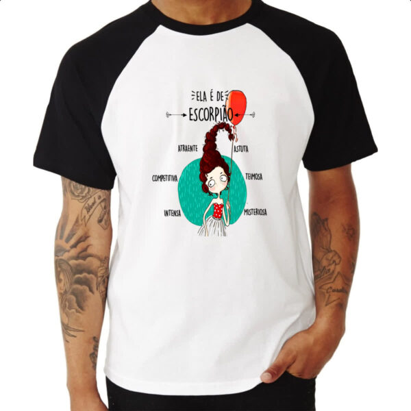 Camiseta Raglan Ela e de Escorpiao - Imagem 3