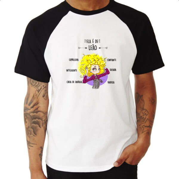 Camiseta Raglan Ela e de Leao - Imagem 3